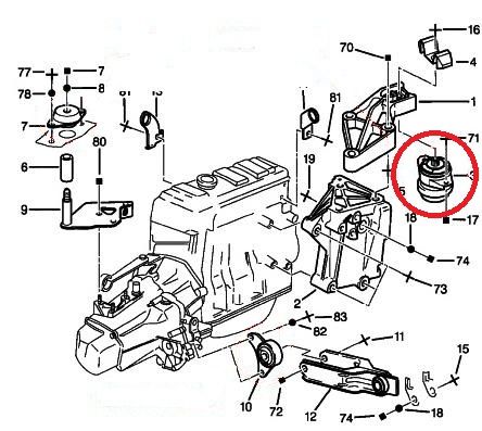 Držák motoru pravý Vibra-Technics Peugeot 106 Phase 2 (96-04) - závodní