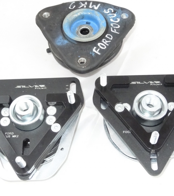 Přední horní uložení tlumičů (Pillowball Top Mounts) Silver Project Mazda 3 BK (03-09) - verze pro sériový podvozek