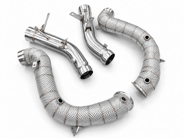Downpipes s náhradami katalyzátorů a OPF/GPF a ProRacing Mercedes C-Klasse W205 C63 / C63S AMG 4.0 Turbo V8 OPF (15-)