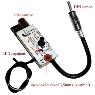 Profi kvalitní anténní zesilovač do auta na autorádio