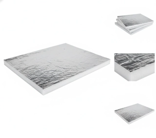 Protihluková tepelná akustická izolace s ALU fólií samolepící 50cm x 50cm x 20mm