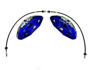 Přední 4-pístové brzdové třmeny Brembo BMW E23 / E28 / E32 / E34 / E38 / E39 / E60 / E61 / E63 / E64 pro kotouče 348x36mm (modré 34116891273 / 34116891274)