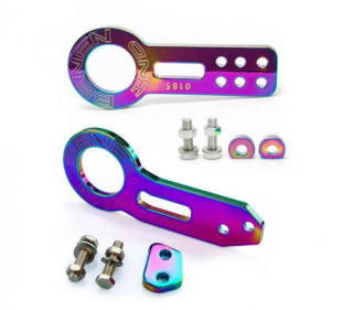 Přední a zadní odtahový hák (odtahové oko) Benen style - neo chrome