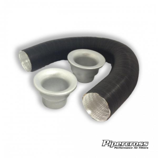 Vedení studeného vzduchu s koncovkami Pipercross - stříbrné - 50mm