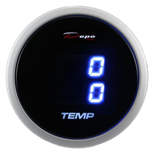 Přídavný budík Depo Racing Digital Blue LED - duální teplota vody / oleje