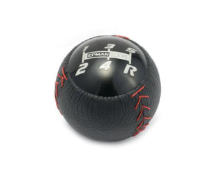 Hlavice řadící páky Epman kožená - 5-st. černá M10x1.5 (Mugen style)