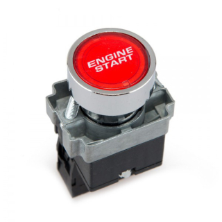 Startovací tlačítko F1-Z - Start engine - chrom
