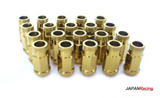 Kolové matice (štefty) Japan Racing JN1 závit M12 x 1.25 - zlaté (ocelové)