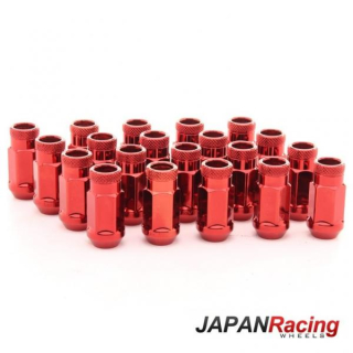Kolové matice (štefty) Japan Racing JN1 závit M12 x 1.5 - červené (ocelové)