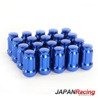 Kolové matice (štefty) Japan Racing JN2 závit M12 x 1.5 - modré (ocelové)