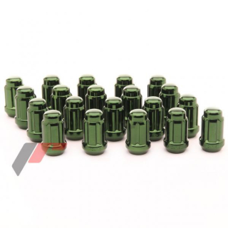 Kolové matice (štefty) Japan Racing JN2 závit M12 x 1.5 - zelené (ocelové)