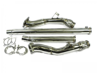 Downpipes s náhradami katalyzátorů Jap Parts Audi A4 / A6 C5 / S4 2.7 V6 Bi-Turbo včetně Quattro (97-02) - 76mm