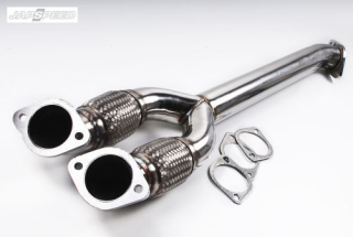 Středový díl k výfuku Y pipe Japspeed Nissan GT-R R35 - 2x 89mm > 89mm