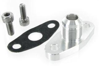 Adaptér zpětné vedení oleje T3/T4 / Garrett GT se závitem D-10 - kit s těsněním a šrouby