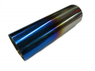 Koncovka výfuku kulatá rovná s titanovým efektem - průměr 76mm