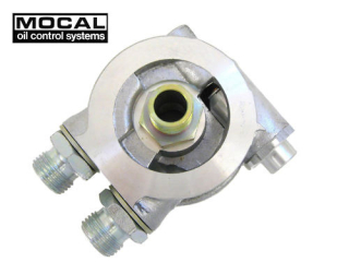 Adaptér pod olejový filtr Mocal 3/4-16UNF s termostatem - vývody 1/2"-BSP