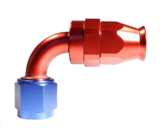 Fitinka koleno 90° D-10 (AN10) 7/8"x14-UNF - teflonová PTFE hadice