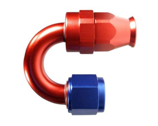 Fitinka koleno 180° D-12 (AN12) 1-1/16"x12-UNF - teflonová PTFE hadice