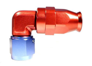 Fitinka koleno 90° D-10 (AN10) 7/8"x14-UNF - teflonová PTFE hadice (zesílená s ostrým úhlem)