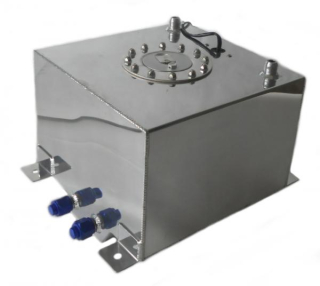 Závodní celohliníková palivová nádrž 20l (racing fuel tank) se senzorem na ukazatel stavu paliva