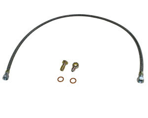 Opletená panceřová hadice s fitinkou k nádobce pro pedálový box OBP