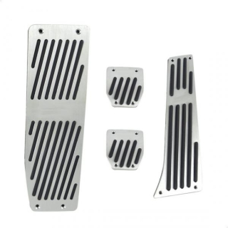 Pedály ProRacing pro BMW 1-Series E81 / E82 / E87 / E88 bez loga - manuální převodovka - stříbrné