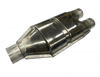Náhrada katalyzátoru (rezonátor) ProRacing 2x 55mm - 1x 60mm - ocel