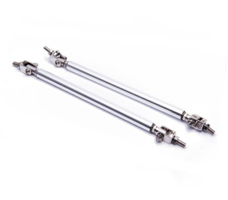 Univerzální nastavitelné vzpěry pro stabilizaci spoilerů a difuzorů - délka 150mm - stříbrné