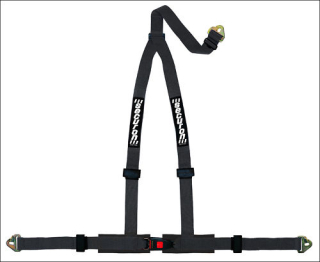 Bezpečnostní pás Securon 3-bodový černý, kotvící háky (E homologace)