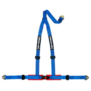 Bezpečnostní pás Securon 3-bodový modrý, kotvící háky (E homologace)