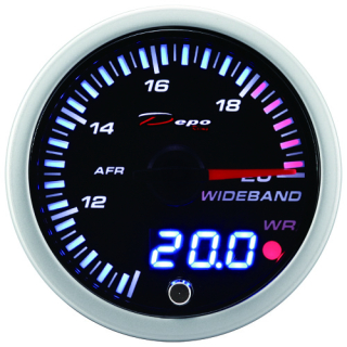 Přídavný budík Depo Racing SDS Series - wideband kit (širokopásmová lambda sonda) + 0-5v výstup + funkce varování