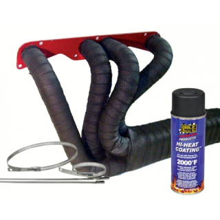 Termo izolační kit na výfuk Thermotec (černá páska 50mm x 15m, sprej, stahovačky) - V4/moto
