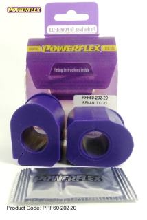 Silentbloky Powerflex Renault Clio včetně 16V Front Anti Roll Bar Inner Mount 20mm (2)