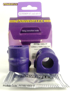 Silentbloky Powerflex Opel Corsa C (00-06) Front Anti Roll Bar Bush 17mm (3)