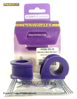 Silentbloky Powerflex VW Golf 2 4WD vč. G60/Rallye/Country Rear Anti Roll Bar Inner Bush 20mm (9)