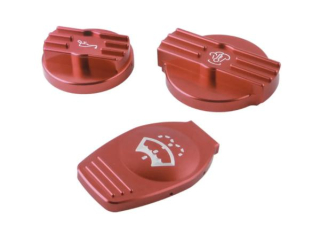 Kryt na víčko oleje, vody a ostřikovače VAG 2.0 TSI/TFSI EA113/EA888 - červené