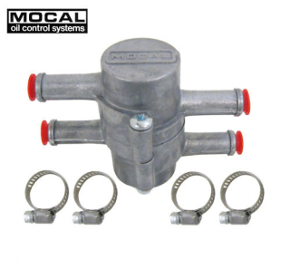Termostat Mocal inline pro olejové vedení - vývody hadice 13mm
