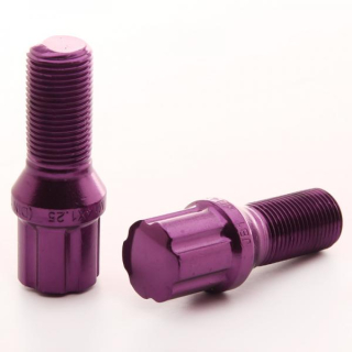 Sada kolových šroubů Japan Racing JB1 závit M12 x 1,5 - 28mm délka závitu - fialové
