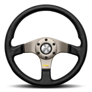 Volant Momo Tuner 320mm - černý/antracit - kůže (homologace)