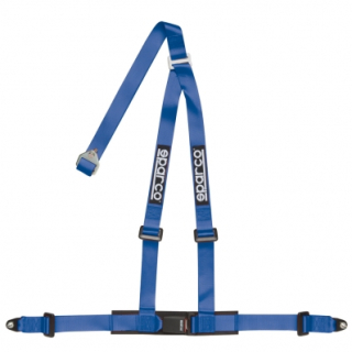 Bezpečnostní pás Sparco 3-bodový modrý - očko (E homologace)