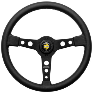 Volant Momo Prototipo 370mm - černý/černý - kůže