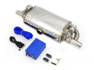 Koncový tlumič výfuku s výfukovými klapkami ProRacing - nerez - 2x 63,5mm