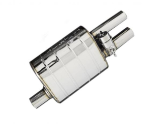 Koncový tlumič výfuku s výfukovou klapkou ProRacing - nerez - 76mm - duální pravý - bez jednotky