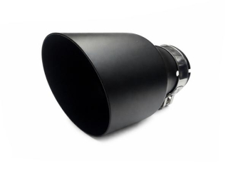 Koncovka výfuku kulatá zkosená - průměr 102mm - černá