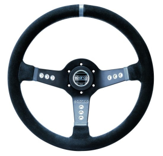 Volant Sparco L777 350mm - černý/černý - semiš