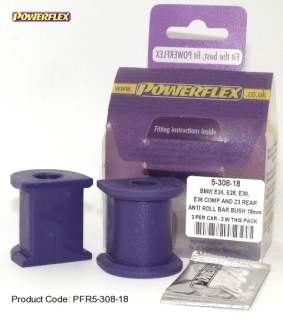 Silentbloky Powerflex BMW E36 Compact Rear Roll Bar Mounting Bush 18mm (6)