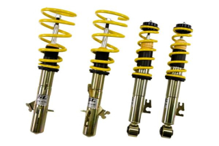 Výškově stavitelný podvozek ST Suspensions pro Seat Leon (5F) Hatchback, uchycení př. tlumiče 50mm, s jednodílnou ZN, r.v. od 11/12, zatížení PN: od 966 do 1060Kg