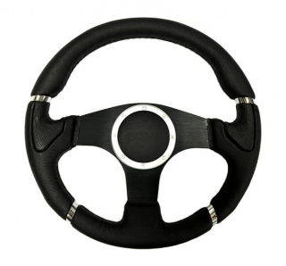 Sportovní volant SW650B - 350mm kůže - černý/černý (Momo Millenium style)