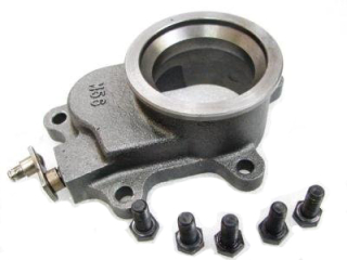Příruba s ovládací klapkou pro interní wastegate na turbo T3/T4